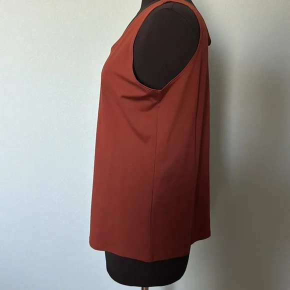 Chico’s shell top, brown. - Picture 2 of 4